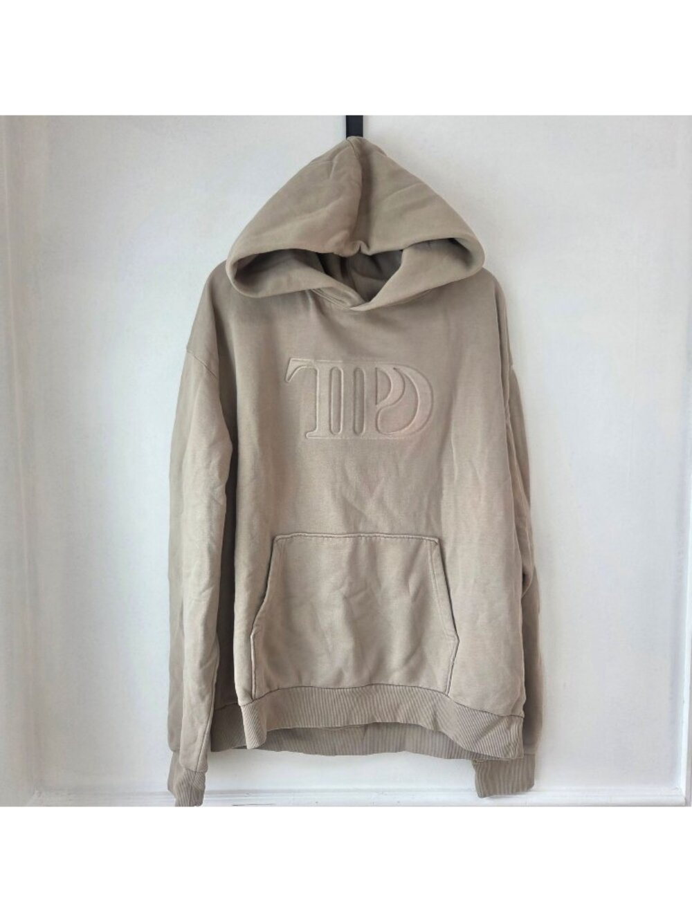 Taylor Swift Tortured Poets Department TTPD Beige Hooded Sweatshirt Hoodie XL